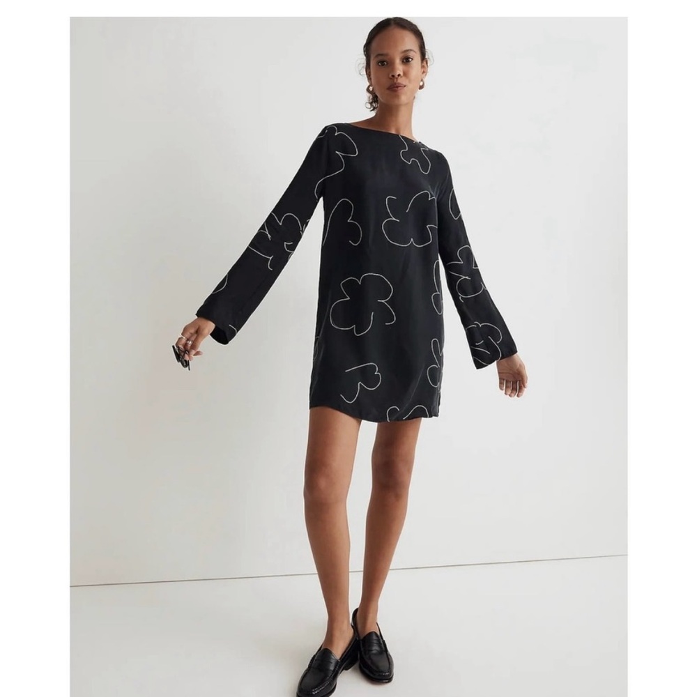 NEW Madewell Erika cupro shift dress